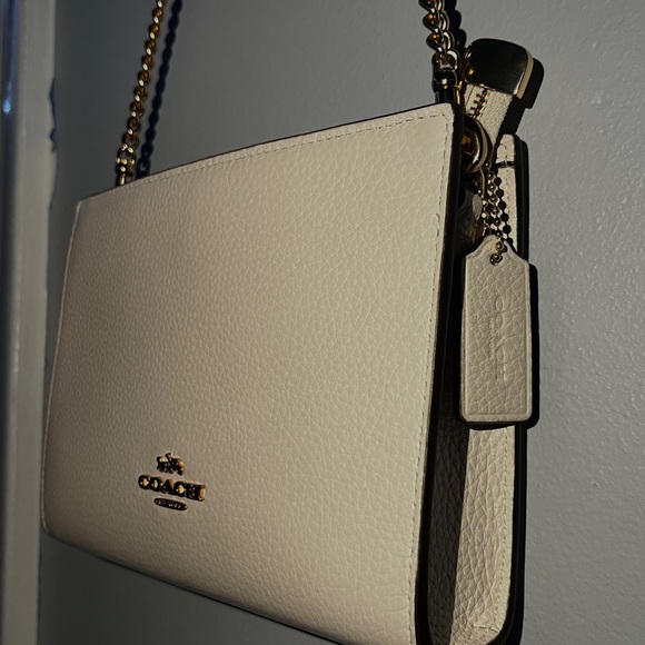Coach Cream Crossbody Bag with Pebbled Leather - Picture 2 of 3